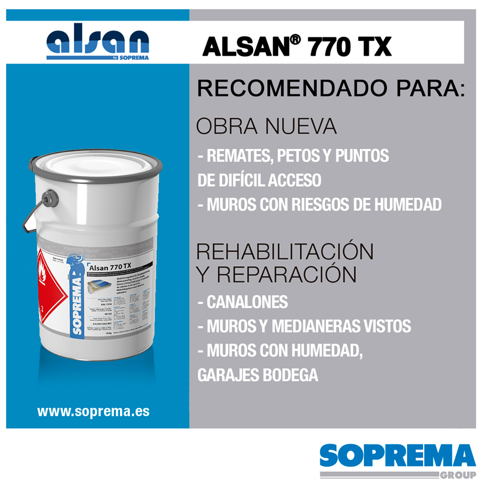 ALSAN® 770 TX resina de impermeabilización para petos de base PMMA