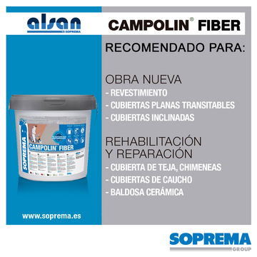 CAMPOLIN FIBER IMPERMEABILIZANTE DE CAUCHO ACRÍLICO AUTOARMADO