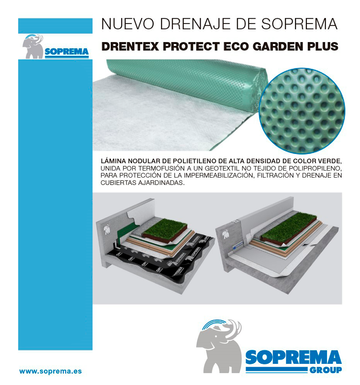 El Nuevo Drenaje de Soprema: DRENTEX PROTECT ECO GARDEN PLUS