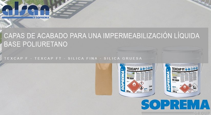 Capas de Acabado para  una impermabilización líquida base  poliuretano