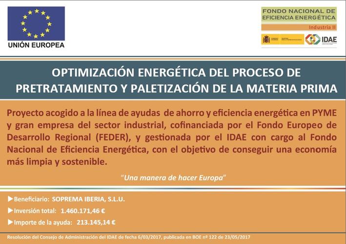 OPTIMIZACIÓN ENERGÉTICA DEL PROCESO DE PRETRATAMIENTO Y PALETIZACIÓN DE MATERIA PRIMA