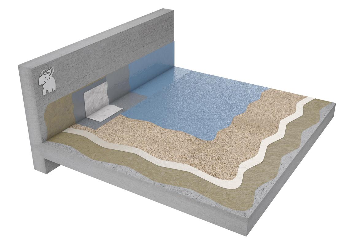 SISTEMA DE IMPERMEABILIZACIÓN LÍQUIDO CON MORTERO AUTONIVELADOR SOBRE SOPORTE DE HORMIGÓN