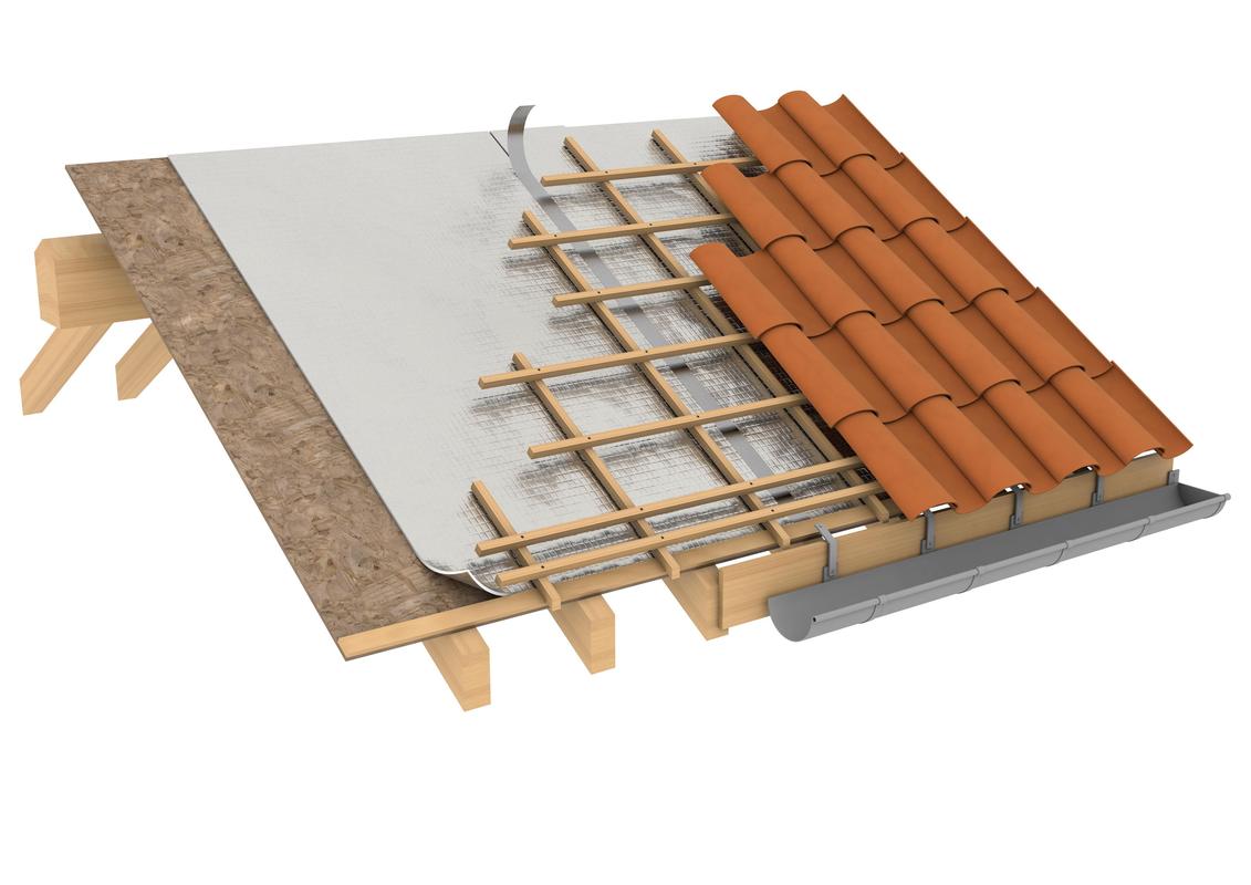 Aislamiento térmico sobre tablero de madera bajo teja - SopraReflect