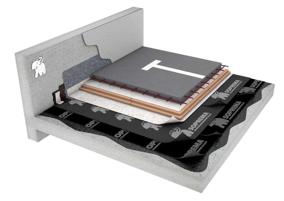 SISTEMA DE IMPERMEABILIZACIÓN BITUMINOSA CON AISLAMIENTO TÉRMICO Y ACABADO CON LOSA DE HORMIGÓN SOBRE SOPORTE DE HORMIGÓN