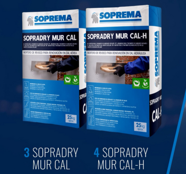 Puesta en obra del Sopradry Mur Cal y Mur Cal H