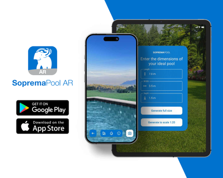 Simula tu piscina SOPREMAPOOL en realidad aumentada